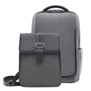 Men Backpack Multifunctional Anti-theft Removable Front Pocket 15.6 Inch Laptop Backpack(Light Grey)