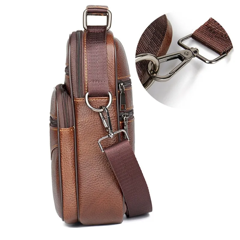 Men Genuine Leather Shoulder Bag