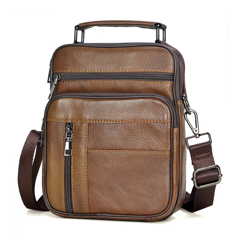 Men Genuine Leather Shoulder Bag