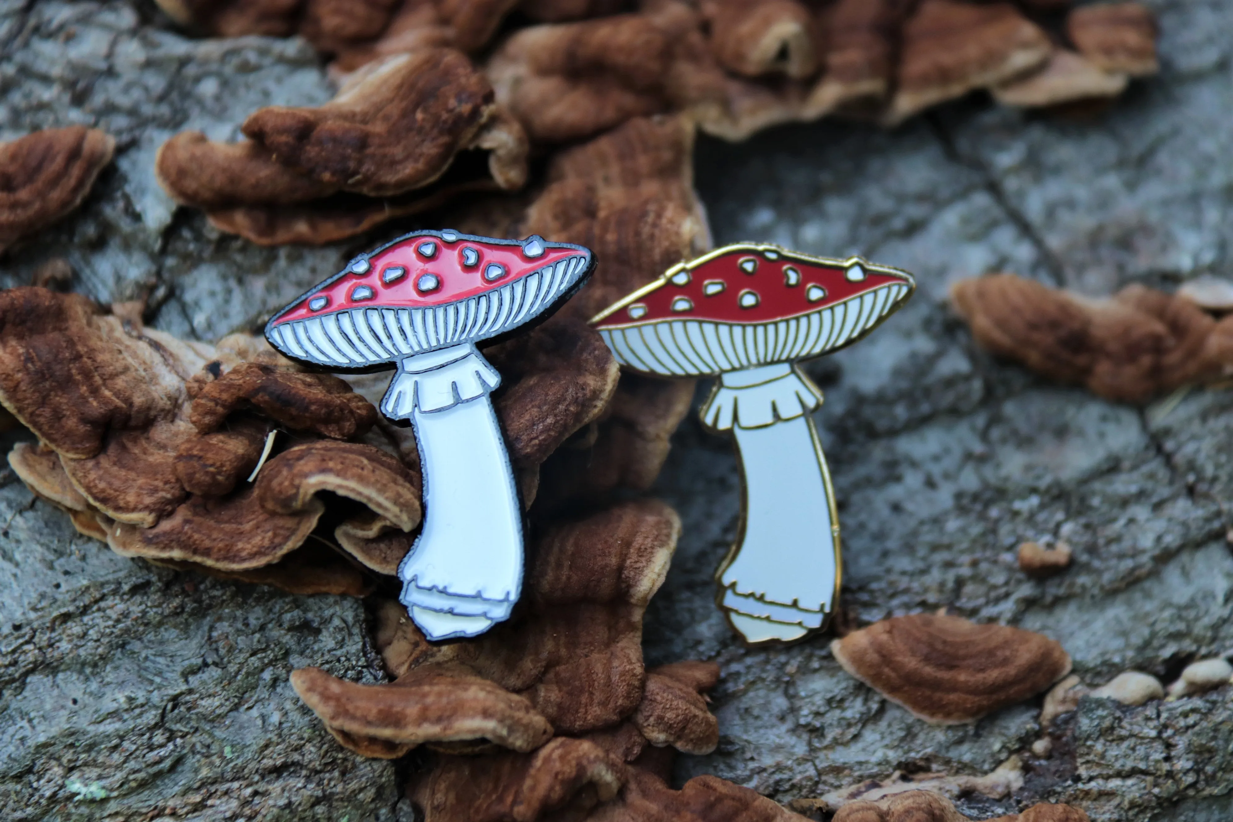 Mushroom Pin - Amanita Muscaria Enamel lapel Pin Shroom Pins