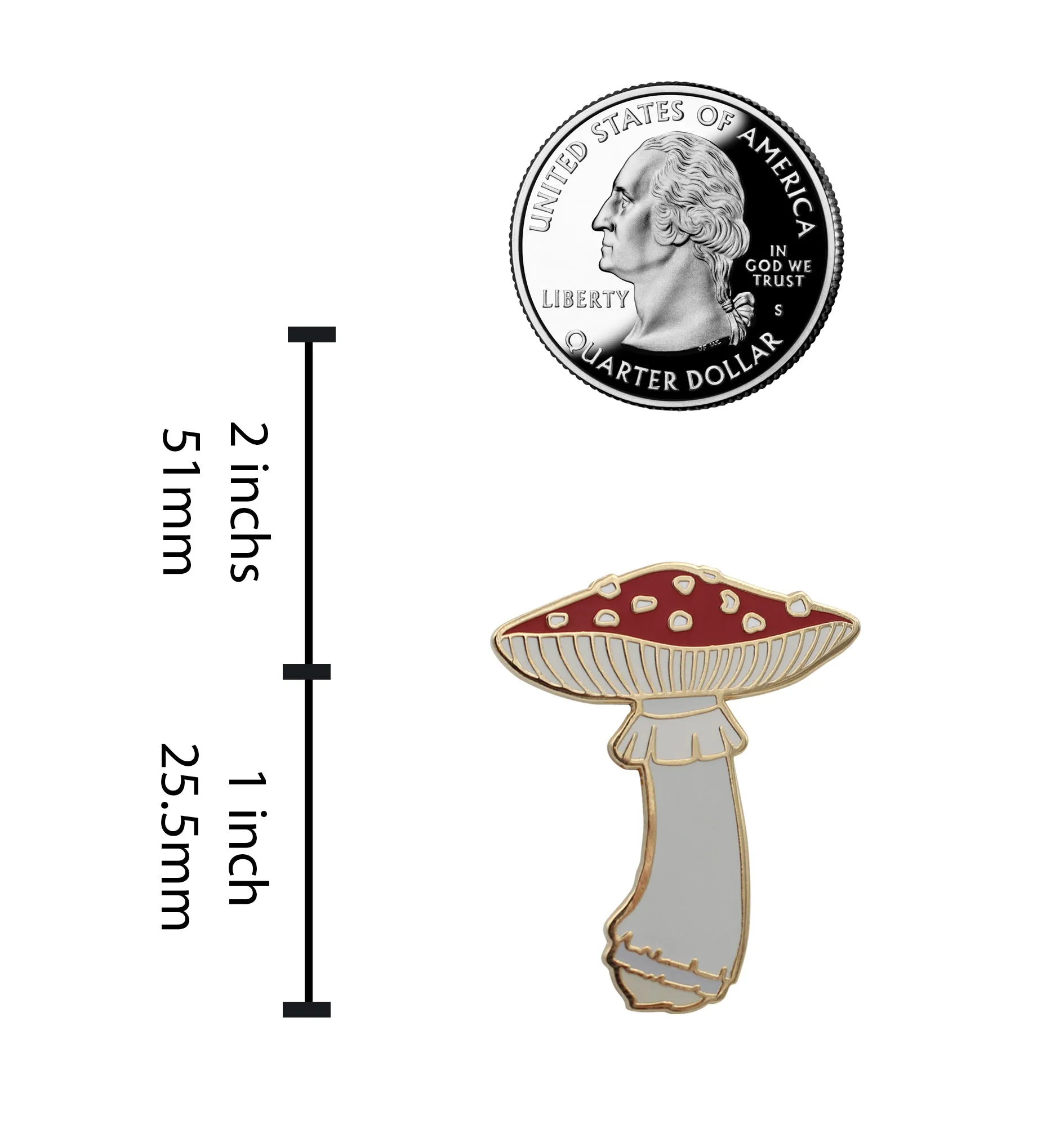 Mushroom Pin - Amanita Muscaria Enamel lapel Pin Shroom Pins