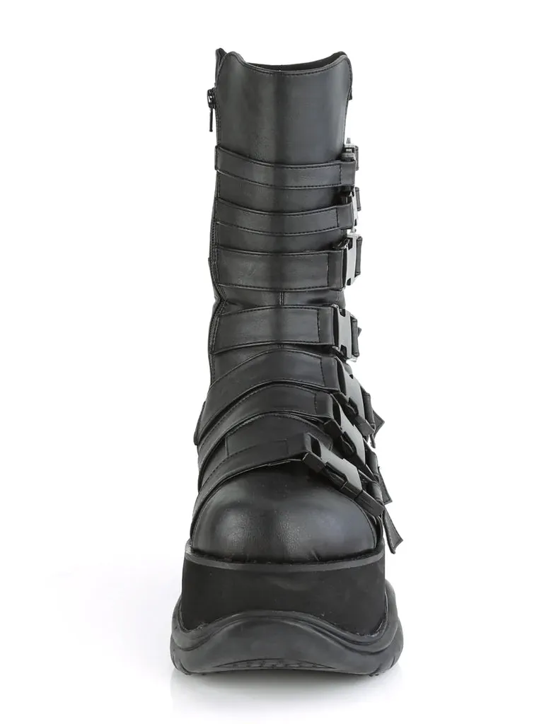 NEPTUNE-210 - BLACK VEGAN LEATHER - US MENS 10