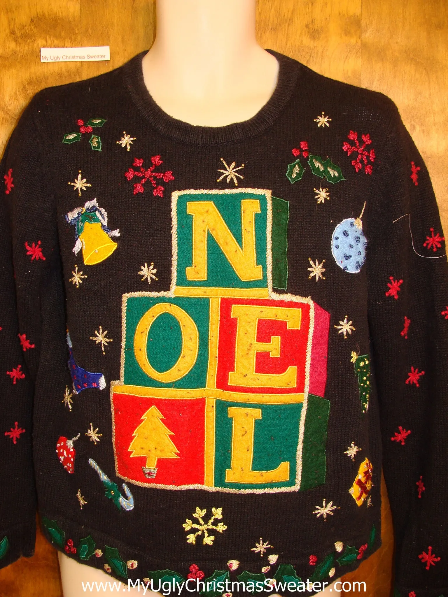 NOEL Bright and Bold Ugliest Christmas Sweater