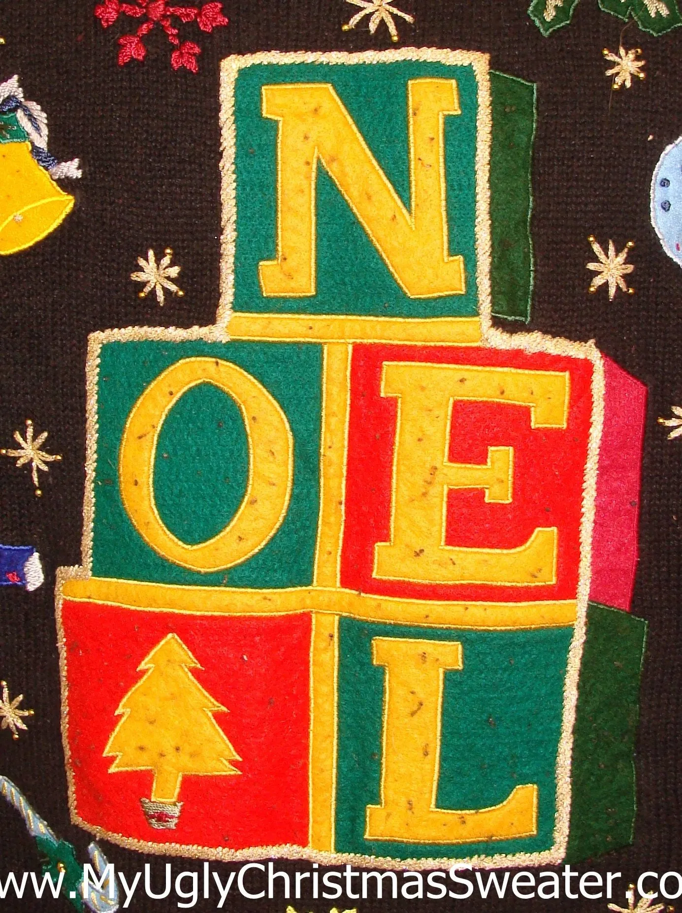 NOEL Bright and Bold Ugliest Christmas Sweater