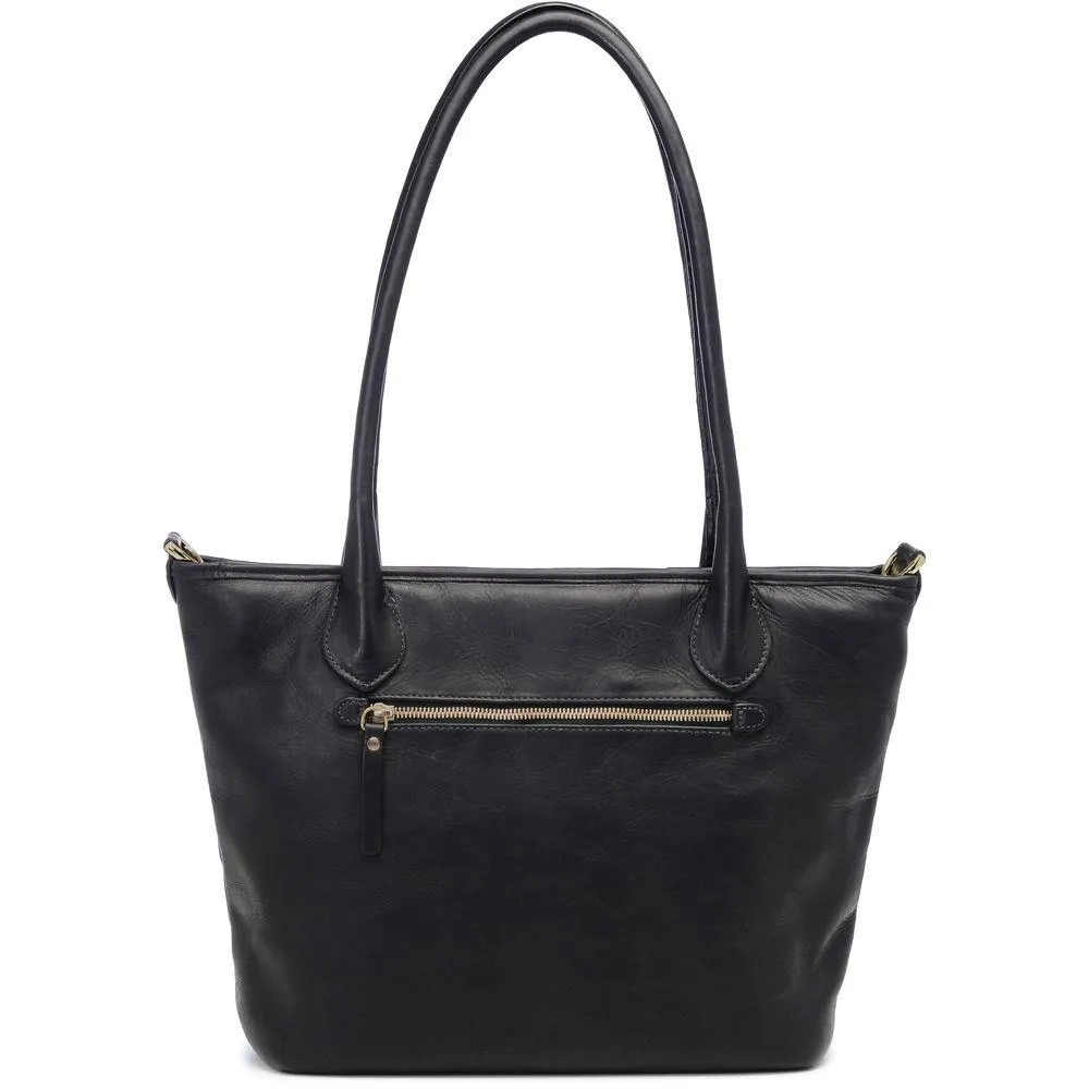 ONA Leather Capri Camera Tote Bag - Black Italian-tanned leather. (ONA009LBL)