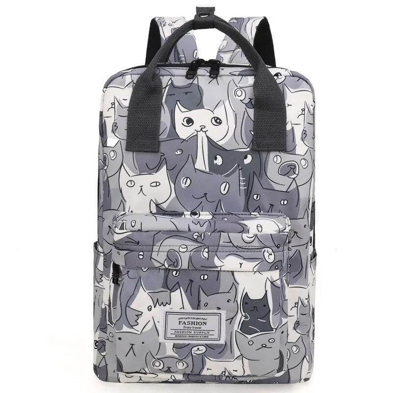 Oxford Printed Waterproof Backpacks For Girls