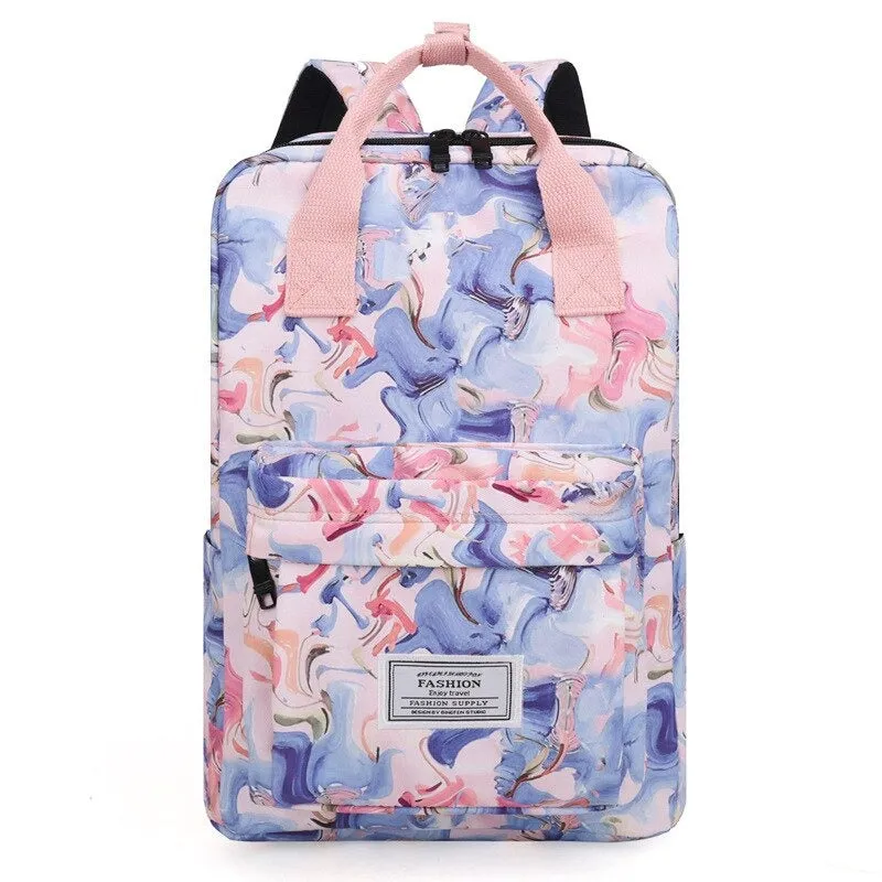 Oxford Printed Waterproof Backpacks For Girls