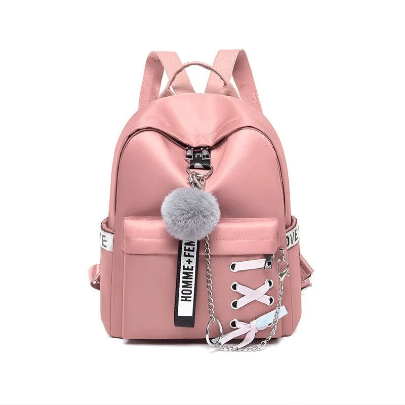 Oxford Retro Waterproof Shoulder Backpacks For Girls