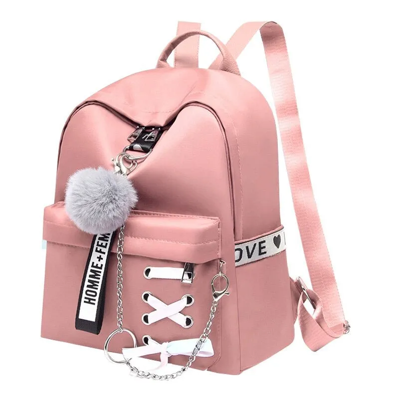 Oxford Retro Waterproof Shoulder Backpacks For Girls