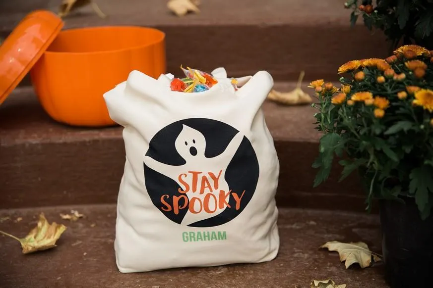 Personalized Kids Halloween Trick-or-Treat Tote Bags