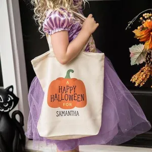 Personalized Kids Halloween Trick-or-Treat Tote Bags