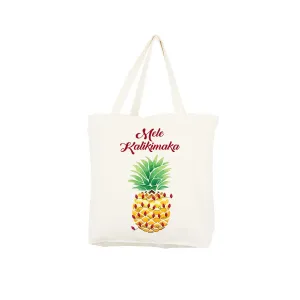 Pineapple Lights Mele Kalikimaka Tote