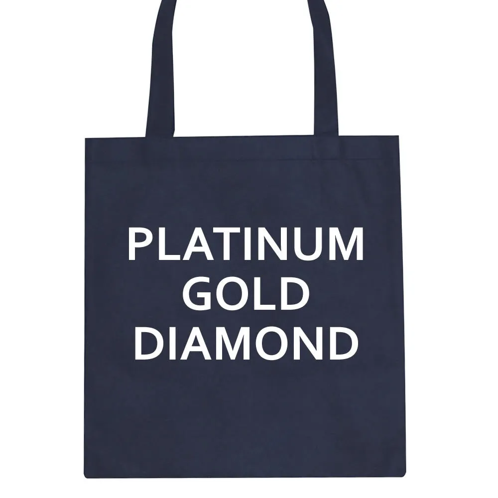 Platinum Gold Diamond Tote Bag