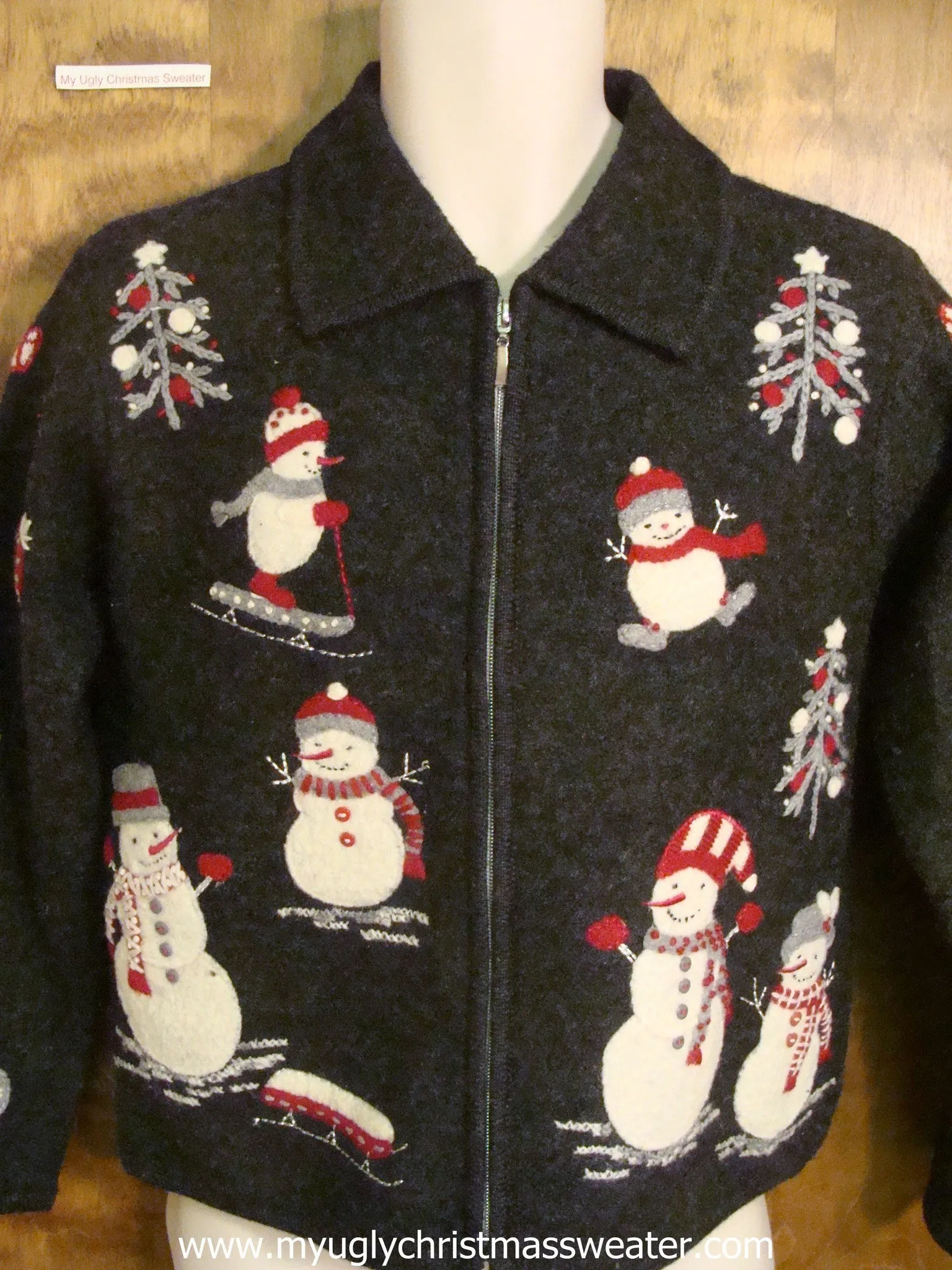 Playful Snowmen Ugly Christmas Sweater