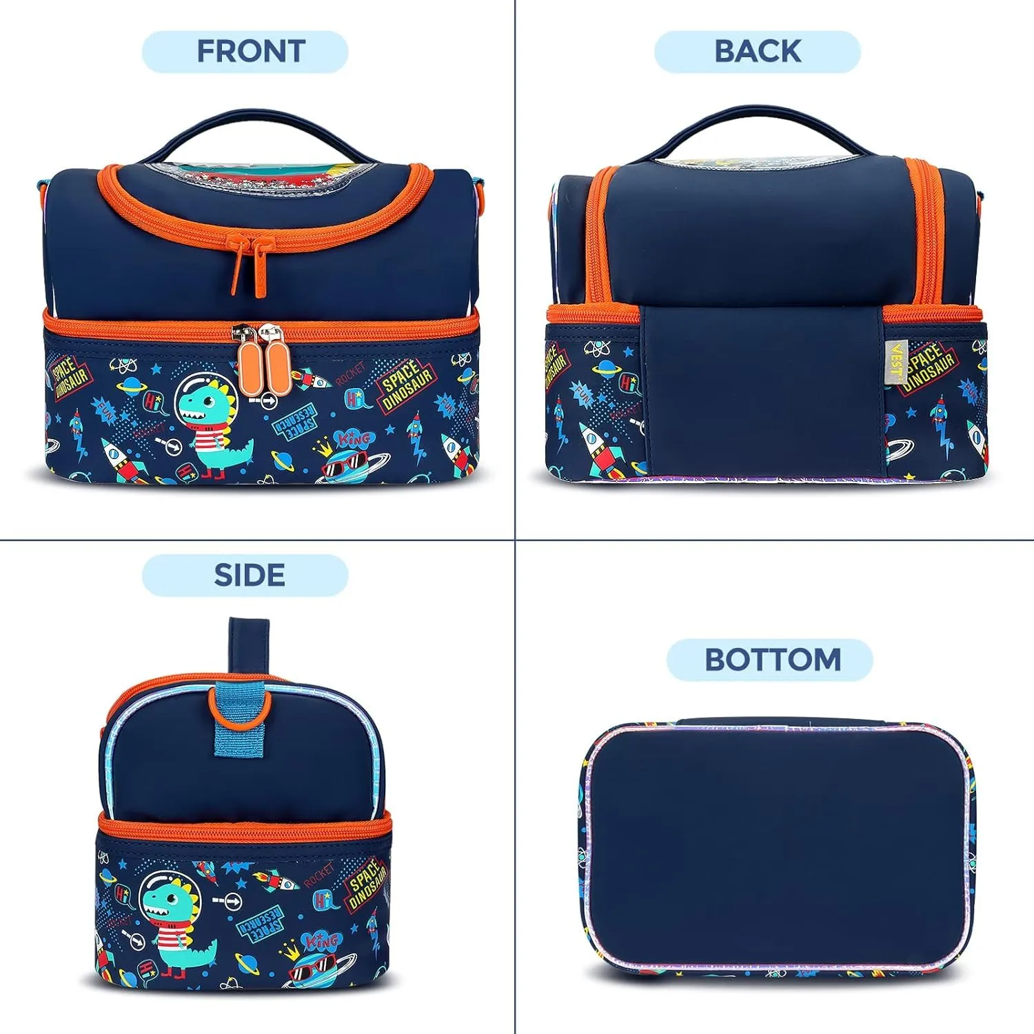 PRODUCTS DOUBLE DECKER COOLER INSULATED LUNCH BAG FOR BOYS&GIRLS&MEN&WOMEN WITH ADJUSTABLE STRAP LUNCH BAG FOR SCHOOL