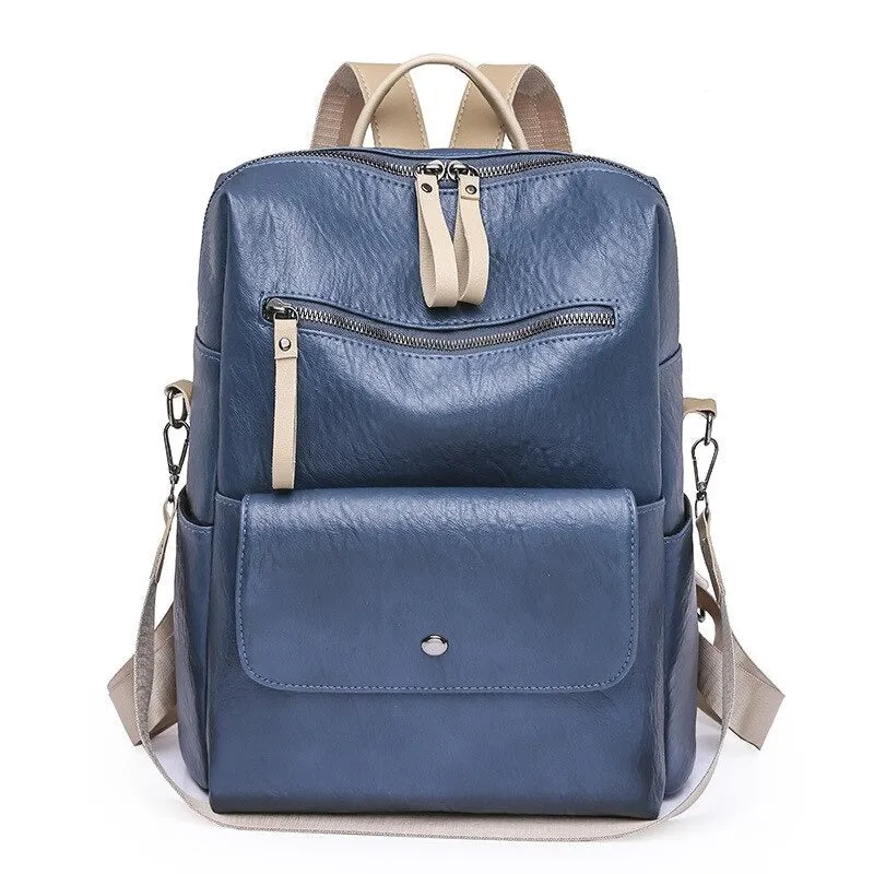 PU Leather Female Fashion Backpack