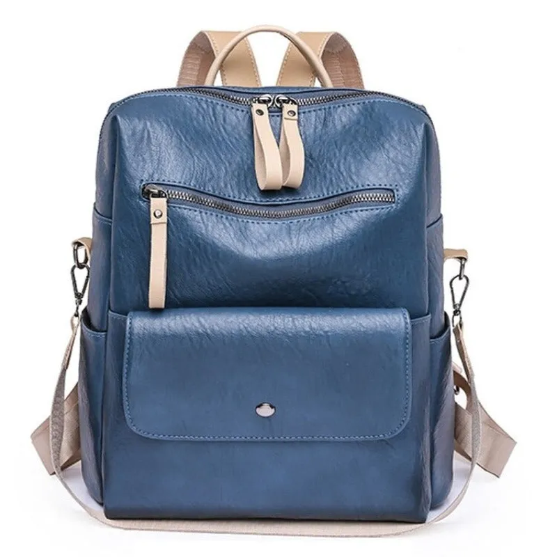 PU Leather Female Fashion Backpack