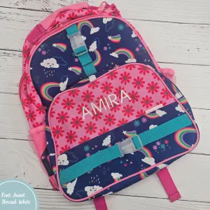 Rainbow Print Personalised Backpack