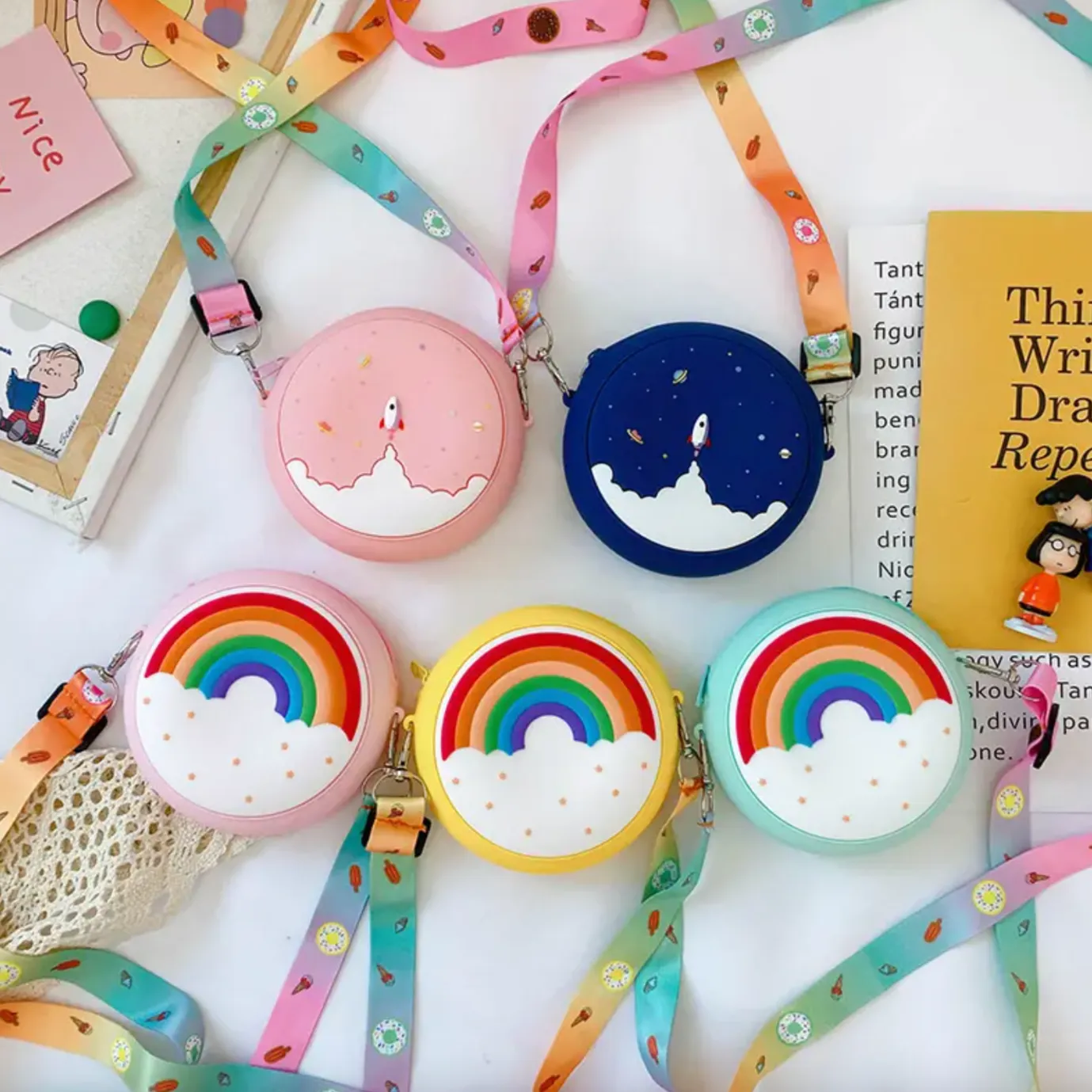 Rainbows & Rocket Ships Kawaii Purses