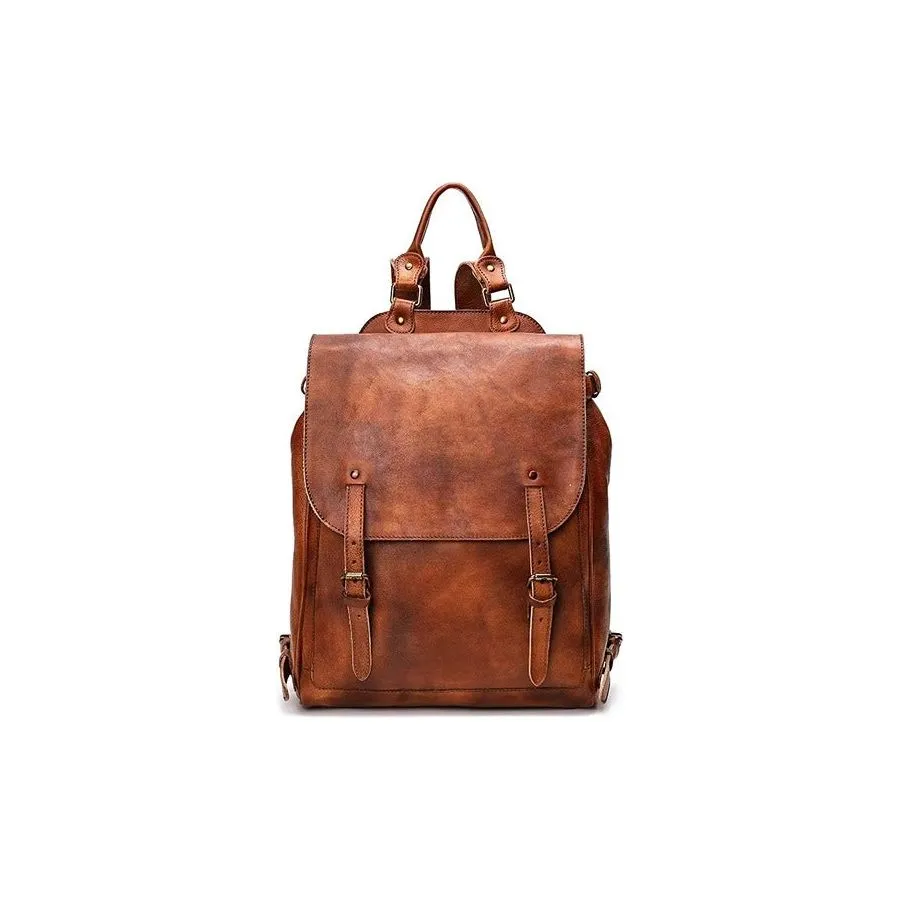 Retro Men's Large Capacity Leather Backpack