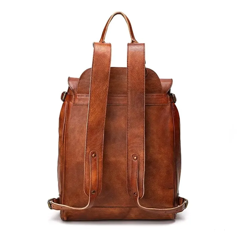 Retro Men's Large Capacity Leather Backpack