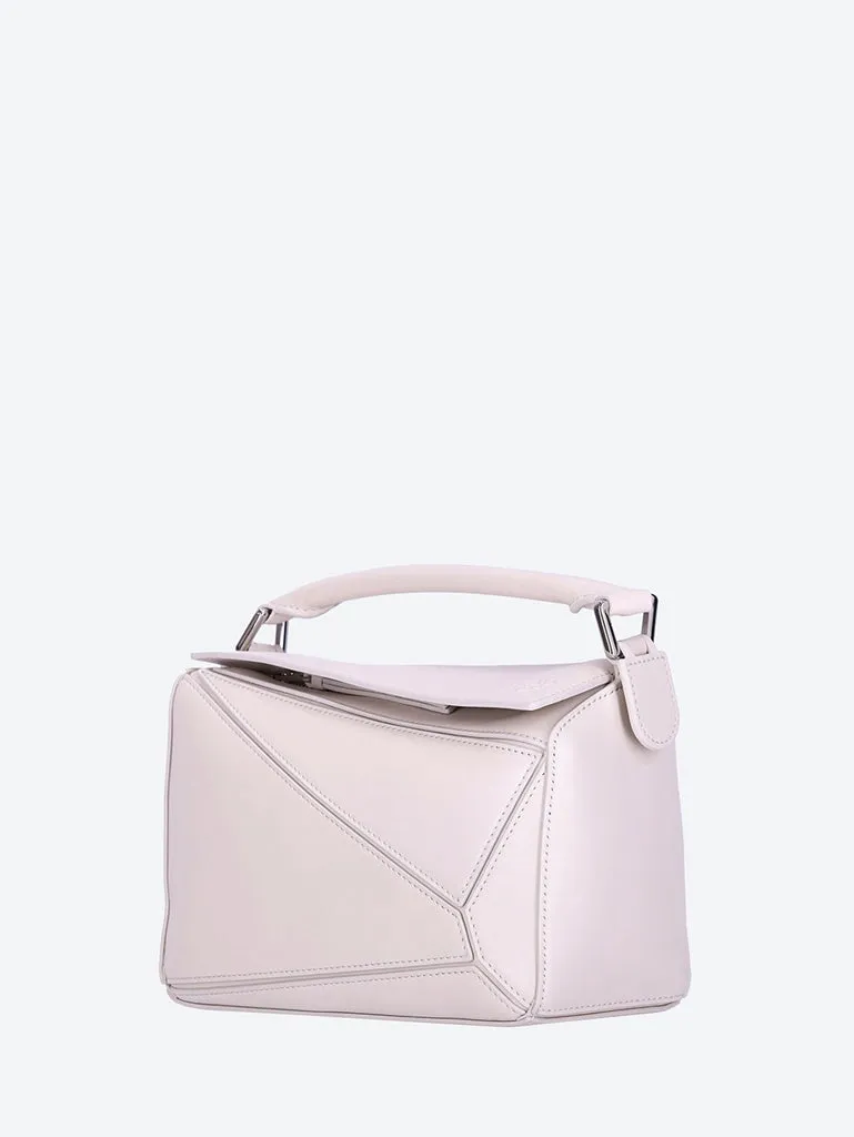 Satin leather puzzle small bag