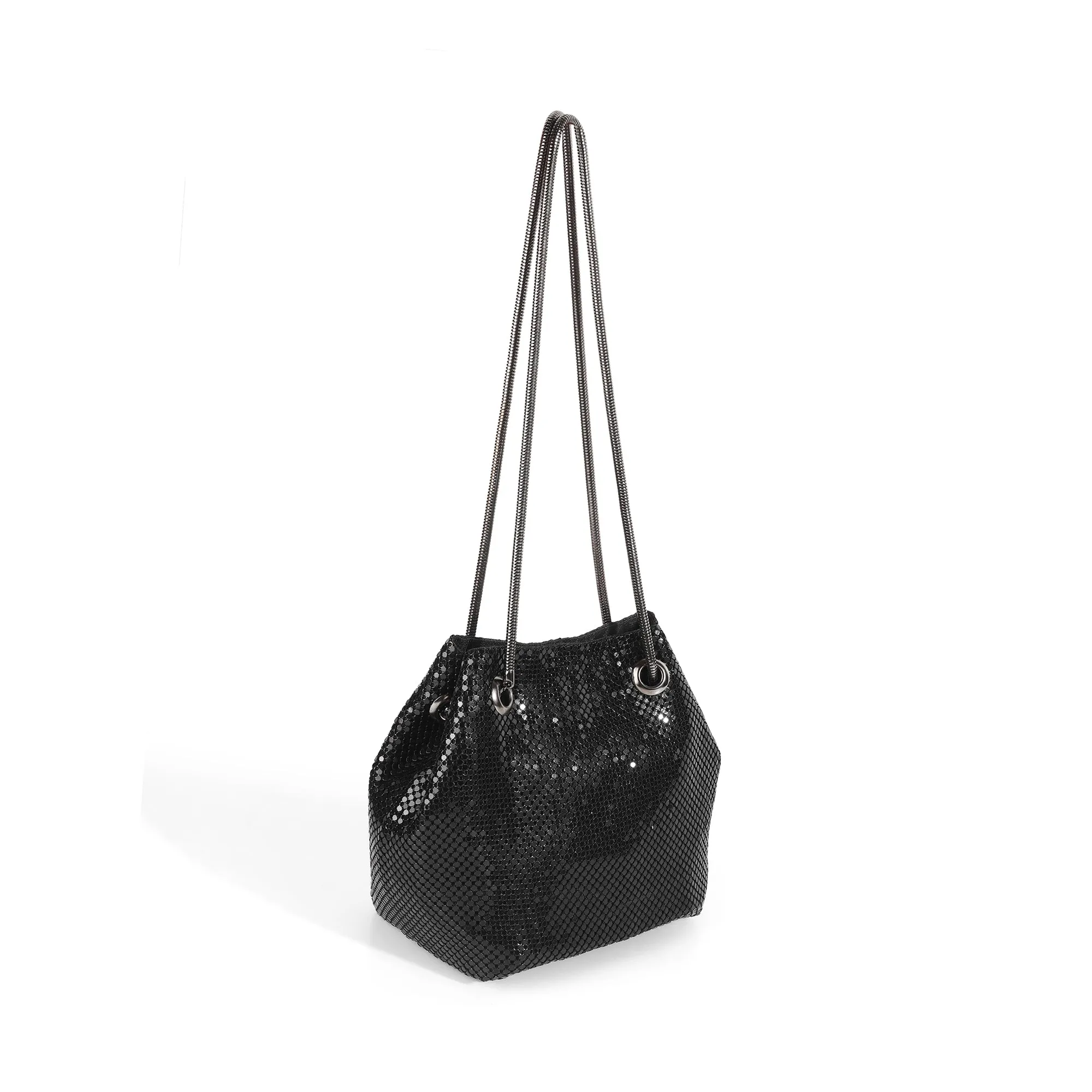 SELENA- BLACK BUCKET BAG