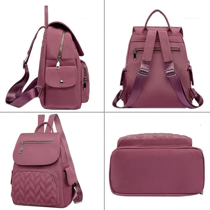 Solid Color Women Shoulder Backpacks