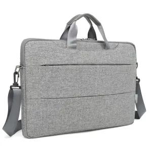 THE CLOWNFISH CoolBELL Water Resistant Nylon Slim 15.6 Inches Laptop Messenger Bag (Grey)