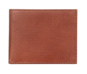 THE CLOWNFISH RFID Protected Genuine Leather Bi-Fold Wallet for Men with Multiple Card Slots, Coin Pocket & ID Window (Tan)