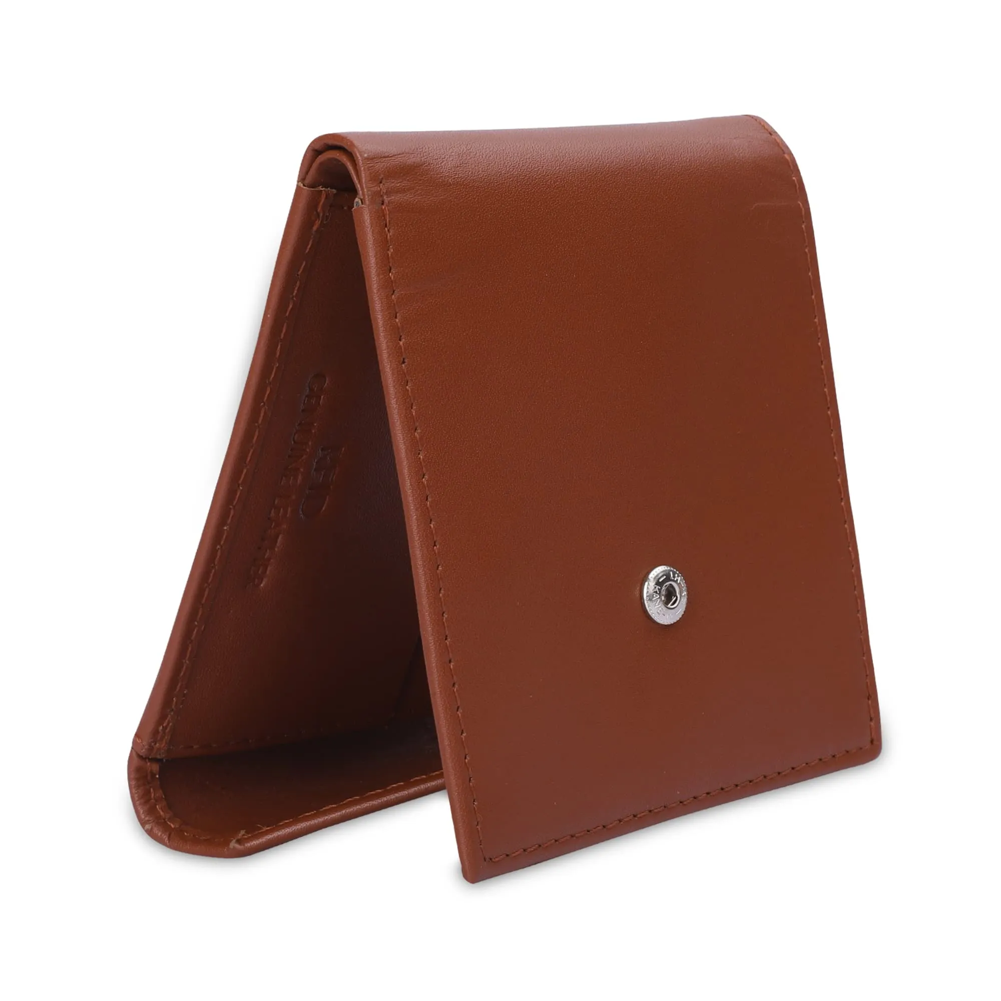 THE CLOWNFISH RFID Protected Genuine Leather Wallet for Men with Multiple Card Slots (Tan)