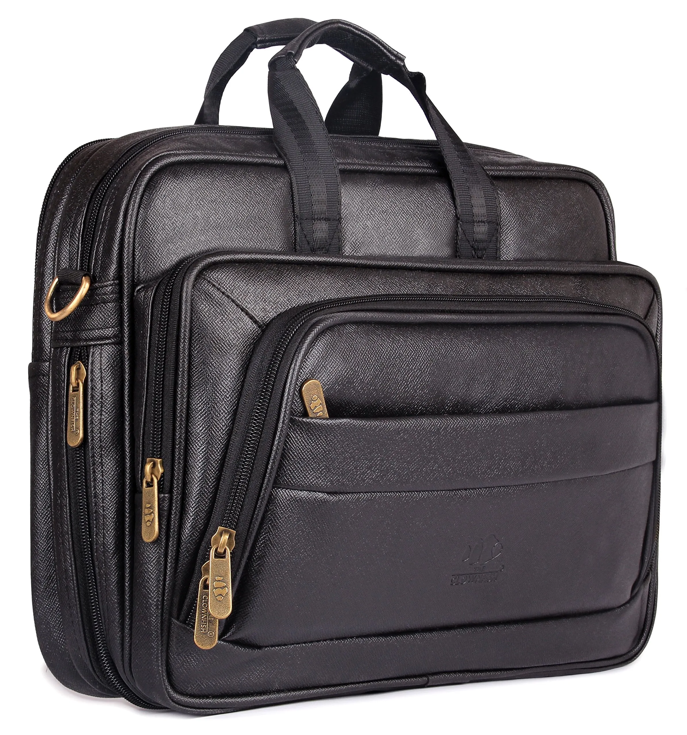 THE CLOWNFISH Vision Series Men's and Women's Laptop Bag for 15.6-inches Laptops (Jet Black)