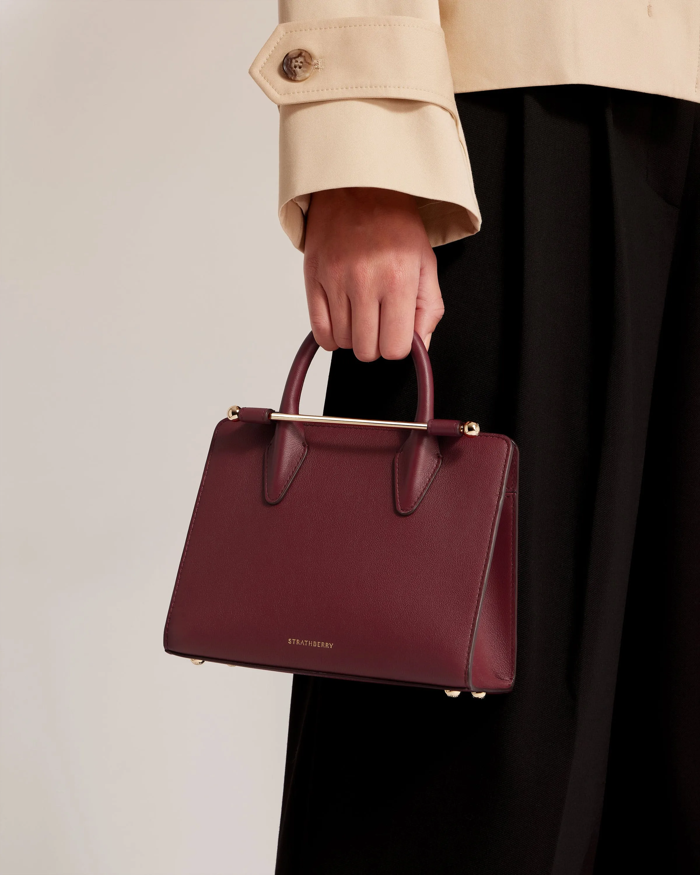 The Strathberry Mini Tote - Oxblood