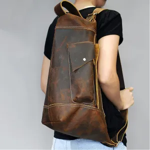 Unique Leather Travel Backpack Travel