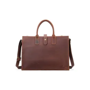 VintageLux Leather Laptop Business Briefcase