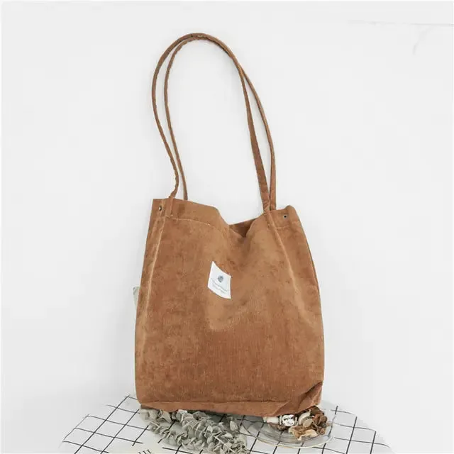 Women Corduroy Canvas Shoulder Bags