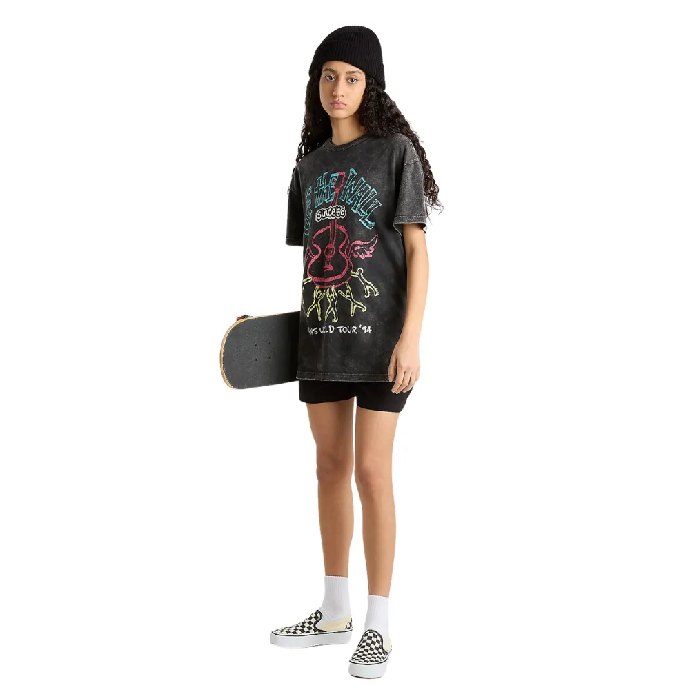 Womens Guitar Solo Oversized T-shirt Black